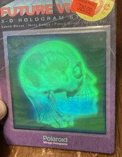 Vintage 1993 Polaroid Future Vision 3D Hologram Skull Anatomy Sticker picture