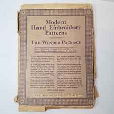 Vtg 1930s Wonder Package Modern Hand Embroidery Patterns Near Complete See Pics picture