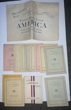 1940 USS AMERICA OCEAN LINER PRELIMINARY PLAN PASSENGER LIST EVENTS PROGRAMS LOT picture