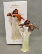 2009 Hallmark Ornament SONG OF PEACE Angel Violin African American -10-24-244 picture
