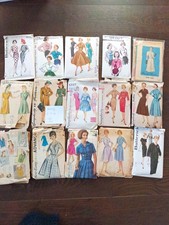 Vintage 40's 50's 60's Sewing Pattern Lot of 15 Dress Blouse Dickie Complete picture