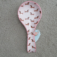 Dachshund Valentine 10 Strawberry Street  - Dogs Pink Porcelain Spoon Rest NWT picture