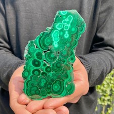232G Natural Green Malachite Crystal Flaky Pattern Ore Specimen Quartz Healing picture
