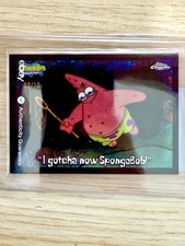 2025 Topps Chrome SpongeBob Sapphire #189 “I gotcha now SpongeBob” Black /10 picture