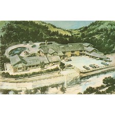 Vintage Edgewater Motel Gatlinburg TN Postcard 1964 Postmark Lincoln Stamp picture