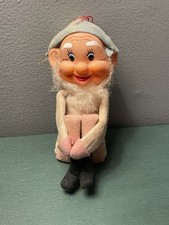 VTG Pixie Knee Hugger Elf  7” Rubber Face Felt Body Ornament Japan picture