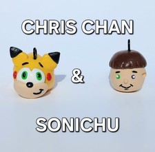 Chris Chan And Sonichu Handmade Ornament Charms 2-pack picture