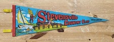 Vintage Stevensville Country Club Swan Lake NY 25 Inch Pennant Golf Graphic picture