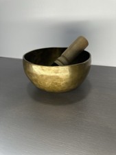 Bronze Tibetan Singing Meditation Bowl 5.5”inch Solid Bronze 3” H picture