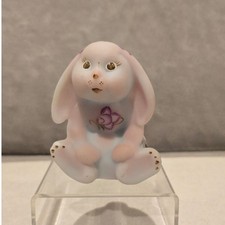 Vtg Fenton Handpainted Purple Burmese Rabbit K. Brightbill Sean K Farten 2003 picture