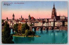 Frankfurt Bridge Germany Vintage Postcard picture