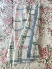 Vintage Fieldcrest Waffle Weave Blanket Pastel Plaid Full Size picture