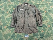 NAMED Vietnam War U.S. 2nd Pattern ,Jungle Fatigue Jacket , Early , Small Reg picture
