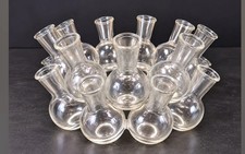 Vintage Clear Glass Plant Propagation Station Stacked Cluster Ring, 18 Bud Vase picture