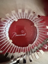 Vintage Baccarat Clear Cut Crystal “Rotary” Ice Bucket w/Handle ~ 5”D x 5” H picture