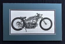  1924 Moto Guzzi C4V 498cc Motorcycle Matted Black and White Photograph Print picture