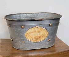 Rare Galvanized Tub Honorary Prize Lyon 1957 Lynx of Poland Vintage Collectible picture