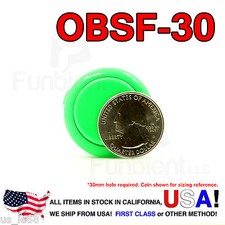 Sanwa Denshi Original OBSF-30 Green Push Button JAMMA guitar killswitch 30mm picture