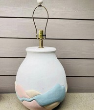 Vintage 1980s Postmodern Modern Pastel Plaster Table Lamp Signed LEE REYNOLDS picture