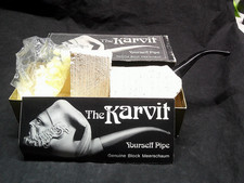 Vintage New Karvit Pipe Kit Genuine Block Meerschaum 2 practice Bks Instructions picture