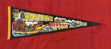 Vintage Wootens Airboat Tours 25 Inch Travel Pennant Ochopee Florida Everglades picture