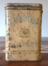 Vtg Carlton Club Mixture Pipe Tobacco Vertical Pocket Tin American Tobacco Co picture