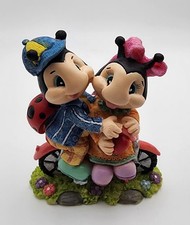 Ladybug Couple Figurine Resin Cute Love Bug Bicycle Statue Home Decor picture