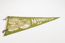 Large Vintage Mammoth Cave Kentucky Souvenir Felt Pennant 30