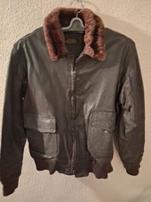 Vintage USN US Navy Leather Jacket Flyers Type G-1 Size 40 Brown Flight Apparel picture