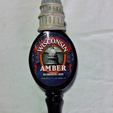 Wisconsin Amber Beer Tap Handle Knob Draft Pull Breweriana Tap Handle picture