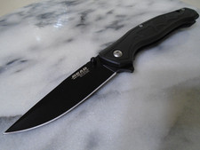 Bear Edge Brisk Assisted Open Blackout Pocket Knife Folder 440 Stainless 541 New picture
