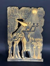 Ancient Egyptian Antiquities Rare painting Of Akhenaten & his family Egyptian BC picture