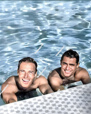 RANDOLPH SCOTT AND CARY GRANT ACTORS IN THEIR POOL 1940s 8