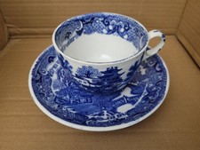 Vintage 1833 Blue Willow Tea Cup and saucer (L.O.) picture