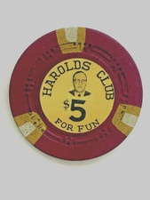 Vintage 1959 Harolds Club Casino Reno Nevada NV $5 Chip picture