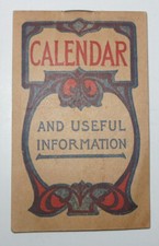 EMERSON'S BROMO-SELTZER 1911-12 CALENDAR BOOKLET - SOME USEFUL INFORMATION  picture