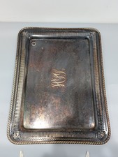  Gorham Mfg. Co. stamped on silver-soldered Tray Open Work Border Early 20th  picture