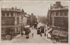 RPPC Warrington England Bridge Street double decker Boots Valentine photo B316 picture