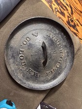 Rare 1800s Antique No. 1 Cast Iron Fischer Leaf & Co. Lou. KY Lid  picture