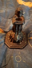 1928 Original Frankart Art Deco Cast Metal Candlestick Holder Antique picture