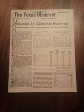 March 20, 1964 The Texas Observer Signed By U.S. Senator Ralph Yarborough picture