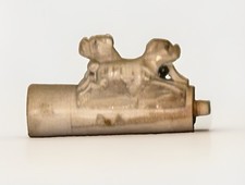 ANTIQUE HAND CARVED MEERSCHAUM DOGS PIPE picture