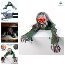 Electric Crawling Ghost Halloween Prop Sound Red Eyes 43x12 Crawl Scary picture