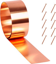 Copper Flashing 99.95% Pure - 38 Gauge 0.1mm Thick Copper Strip - Solid Coppe... picture