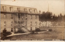 Mt Morris Illinois College Ladies Residence Building Real Photo Postcard c1910 picture