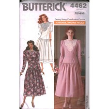 Butterick 4462 Vintage 1989 Misses Petite Dress Sewing Pattern Size 12-14-16 CUT picture