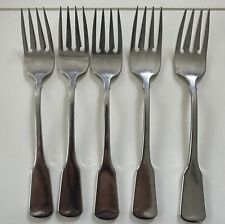 5 Oneida AMERICAN COLONIAL SALAD FORKS Heirloom Cube Logo Stainless 6 5/8