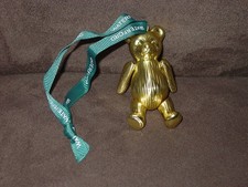 Waterford Christmas Teddy Bear Golden Ornament 1070355 picture