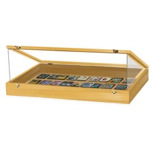 PENNZONI Trade Show Display Case w/ Acrylic Side Guards - Golden Oak picture