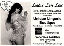 Linda's Love Lace Unique Lingerie Boutique 1981 New Orleans Ad TAK4-M7 picture